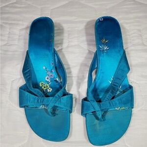 Fan fares y2k women's floral heels Sandals size 8 1/2